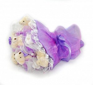 1057 арт. Букет из мягких игрушек - фиолетовый