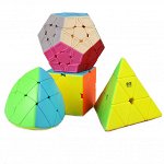 Набор головоломок QiYi N4 (Mastermorphix, Pyraminx, Megaminx, Skewb)