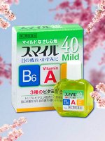 Капли для глаз с аминокислотами и витаминами B6, A, E, Lion SUMMAIRU MILD 15 мл