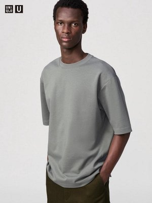 UNIQLO - хлопковая футболка оверсайз AIRism - 53 GREEN