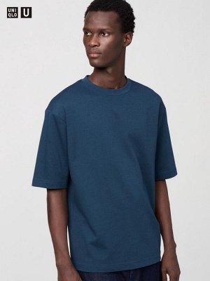 UNIQLO - хлопковая футболка оверсайз AIRism - 67 BLUE
