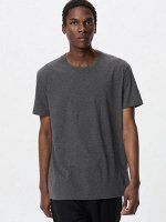 UNIQLO - мужская футболка с круглым воротом - 08 DARKGRAY