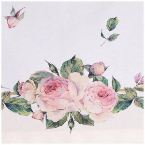 Скатерть Винтаж 140x180 см, Кремовая, 100% Хлопок с Пропиткой, Твил, 1 шт.