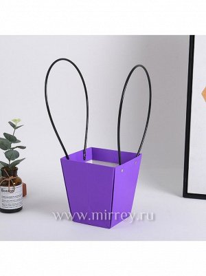 Сумка для цветов 13,5 х9,5 х15 см Мастхэв малый цвет фиолетовый 1/5, 1/10