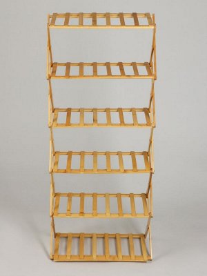 Подставка для цветов Greengo, 6 полок, 50x25x110 см, напольная, бамбук