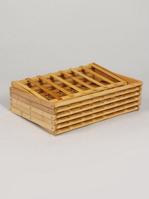 Подставка для цветов Greengo, 6 полок, 50x25x110 см, напольная, бамбук