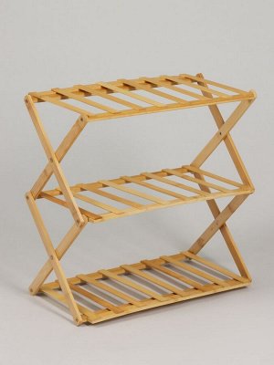 Подставка для цветов Greengo, 3 полки, 50x25x46 см, напольная, бамбук