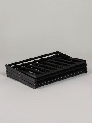 Подставка для цветов Greengo, 4 полки, 50x25x68 см, напольная, бамбук, чёрная