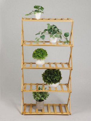 Подставка для цветов Greengo, 5 полок, 50x25x89 см, напольная, бамбук