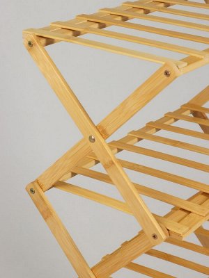 Подставка для цветов Greengo, 3 полки, 50x25x46 см, напольная, бамбук