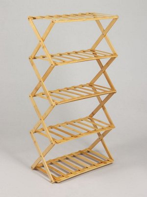 Подставка для цветов Greengo, 5 полок, 50x25x89 см, напольная, бамбук
