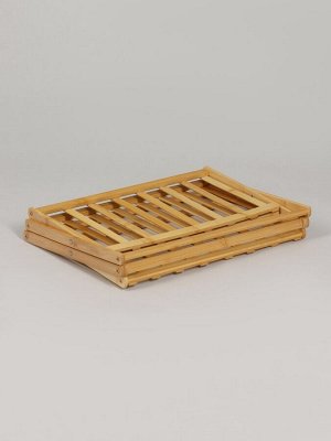 Подставка для цветов Greengo, 3 полки, 50x25x46 см, напольная, бамбук