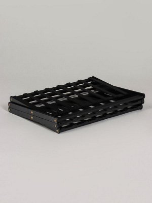 Подставка для цветов Greengo, 3 полки, 50x25x46 см, напольная, бамбук, чёрная