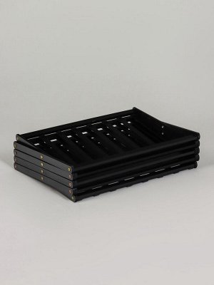 Подставка для цветов Greengo, 5 полок, 50x25x89 см, напольная, бамбук, чёрная