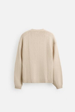Трикотаж ЦВЕТ как на первом фото СВИТЕР С КОМБИНИРОВАННОЙ СТРУКТУРОЙ (PULLOVER MIT KOMBINIERTER STRUKTUR) Свитер свободного кроя. Круглый вырез и длинные рукава. Ребристые манжеты. СОСТАВ МАТЕРИАЛА, И