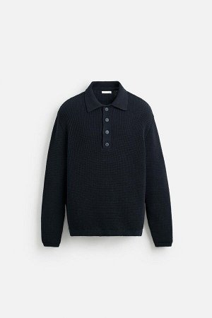 Трикотаж ЦВЕТ как на первом фото Рубашка-поло с левой вязкой (LINKSGESTRICKTES POLOSHIRT) Рубашка-поло прямого кроя из хлопковой смеси. Отложной воротник с застежкой на пуговицы спереди. Длинные рукав