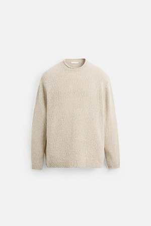 Трикотаж ЦВЕТ как на первом фото ВЯЗАНЫЙ СВИТЕР С РУССКОЙ ТЕКСТУРОЙ (STRICKPULLOVER MIT RUSTIKALER TEXTUR) Свитер прямого кроя из хлопковой смеси. Круглый вырез и длинные рукава. Нерегулярные результа