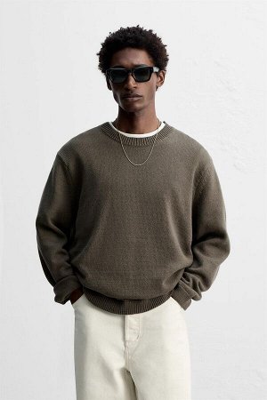Трикотаж ЦВЕТ как на первом фото ХЛОПКОВЫЙ СВИТЕР (PULLOVER AUS BAUMWOLLE) Джемпер свободного кроя из смеси хлопка с 13% кашемира. Круглый вырез и длинные рукава. Ребристые манжеты. Специальная коллек