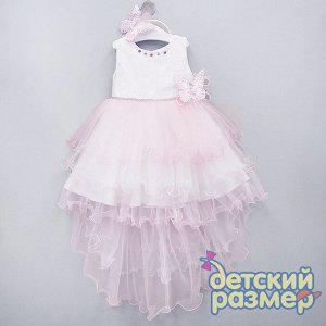 Платье Нарядное (ободок и брошь пайетки) (104, белый)