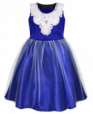 Нарядное синее платье для девочки 84035-ДН19
