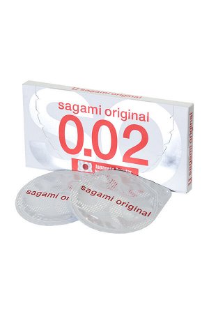 Презервативы полиуретановые sagami original 0.02 ультратонкие,гладкие №2