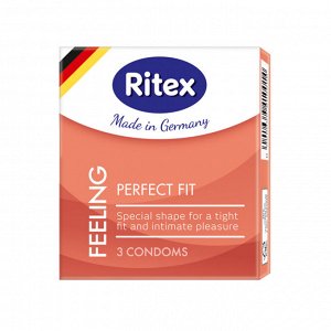 ПРЕЗЕРВАТИВЫ "RITEX PERFECT FIT № 3" (АНАТОМИЧЕСКОЙ ФОРМЫ С НАКОПИТЕЛЕМ), 3 штуки