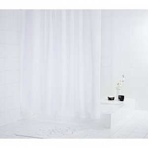 Штора для ванных комнат Diamond, цвет белый, 180x200 см