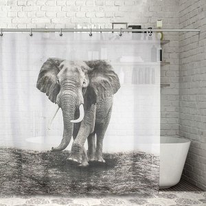 Штора для ванной 180х180 см "Слон", полиэстер