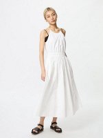 UNIQLO - длинное платье с воротником халтер - 00 WHITE