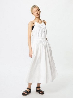UNIQLO - длинное платье с воротником халтер - 00 WHITE