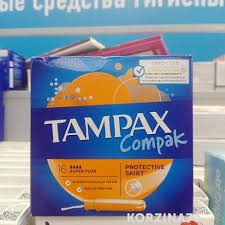 TAMPAX Compak Pearl Женские гигиенические тампоны с аппликатором Super Plus Duo 16шт