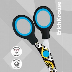 Ножницы детские 13 см ErichKrause Junior Decor "Sport DNA", с принтом на лезвиях, блистер