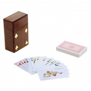 Колода игральных карт в шкатулке "Масть" 11х8х4 см