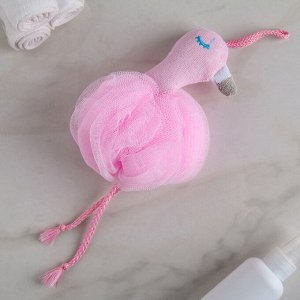 Мочалка детская Доляна «Фламинго»