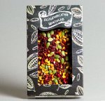 Тёмный бельгийский шоколад с малиной, абрикосом и семечками тыквы