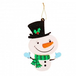 Набор для творчества - создай ёлочное украшение «Весёлый снеговичок»
