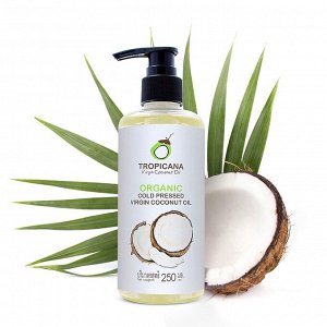 Кокосовое масло натуральное Tropicana oil с дозатором
