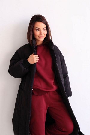 Пальто демисезонное чёрное