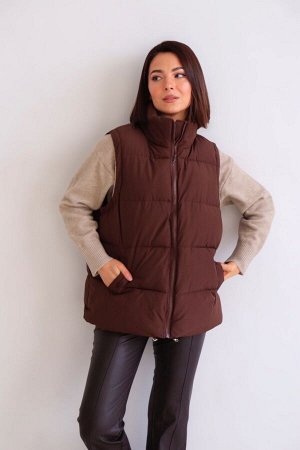 Жилет + ДЛИНА: 65 (+-3) см.
+ СОСТАВ: ПЭ 100%; подклад: ПЭ 100%; утеплитель: 150 г/м
+ ПАРАМЕТРЫ МОДЕЛИ: 81/60/91, рост модели 165 см.
+ ОБРАЗЕЦ НА МОДЕЛИ: 42-44