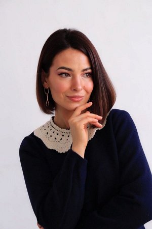 Костюм вязаный сине-чёрный