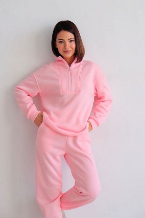Костюм спортивный розовый (футер с начесом)