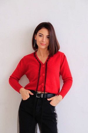 Кардиган красный