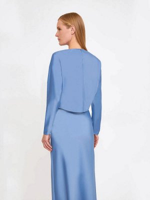 Однотонная блузка из костюмной ткани с вискозой, B2907/cabree