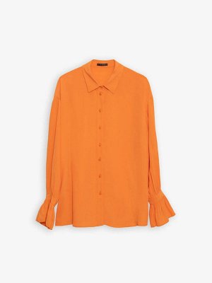 Рубашка однотонная, B2827/tangerine