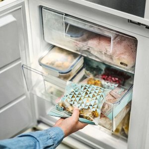 ISTAD, Закрывающийся пакет с рисунком/бледно-серо-зеленый, 1 л/  20 шт