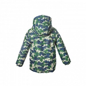 Куртка демисезон Арт. 10115 МЕМБРАНА принт защитный сине-зеленый