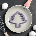 Форма для яичницы и блинов 14,5-12,5 см &quot;Ёлка&quot;, цвет МИКС