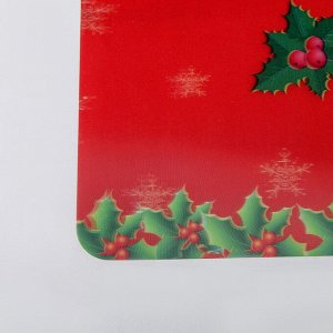 Салфетка кухонная Real 3D «Рождественское настроение», 42?27 см, цвет красный