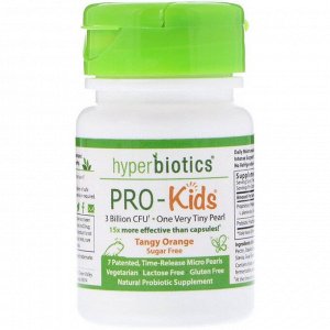 Hyperbiotics, PRO-Kids, Терпкий апельсин, Без сахара, 7 микро-жемчужин