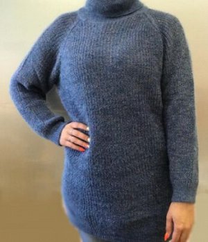 Меланжевый свитер-туника
